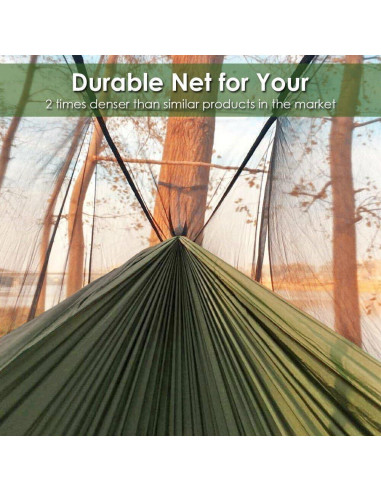 Hamaca de Camping KANCOKIT Doble con Red Antimosquitos 2.59m