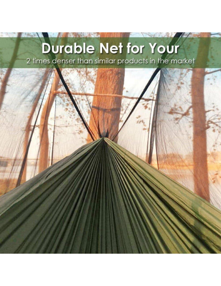 Hamaca de Camping KANCOKIT Doble con Red Antimosquitos 2.59m