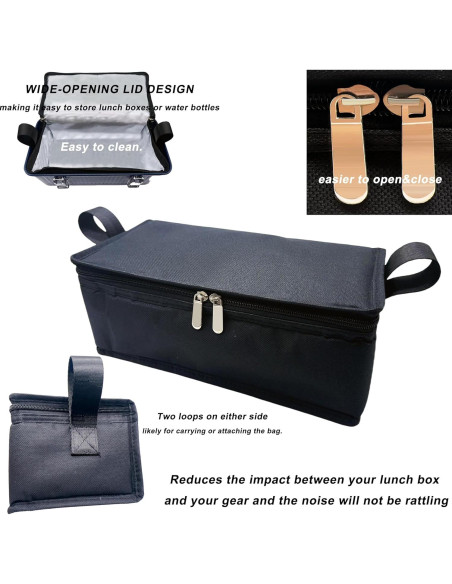 Bolsa Aislante Dtylean para Caja de Almuerzo 6L Negra