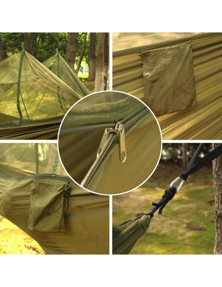 Hamaca de Camping KANCOKIT Doble con Red Antimosquitos 2.59m