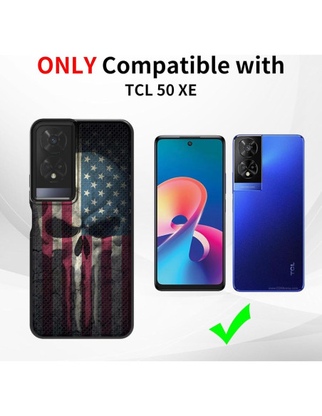 Funda TCL 50 XE 5G con Protector de Pantalla Vidrio Templado Funda TCL 50 XE 5G con Protector de Pantalla Vidrio Templado