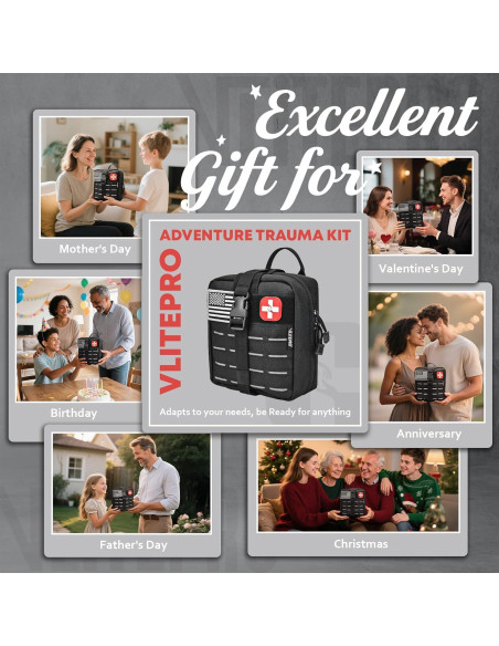 Kit de Primeros Auxilios Avanzado VLITEPRO - 242 Piezas, 18.5x15.5 cm