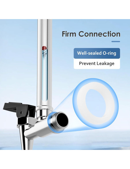 Grifo de vidrio Purewell para filtración de agua 24.4 cm