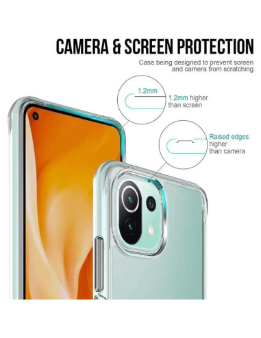 Kit de Fundas y Protectores ZTE Blade A72 4G - Transparente y Negra