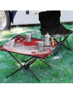Mesa de Camping Plegable GOODOLD 60x40cm, Ligera y Portátil 2
