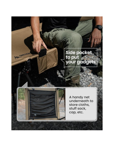 Tienda de Camping OneTigris 4 Estaciones + Cama Plegable