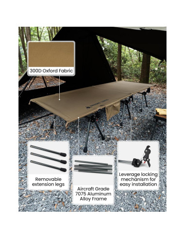 Tienda de Camping OneTigris 4 Estaciones + Cama Plegable