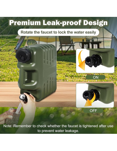 Contenedor de Agua Portátil REDCAMP 15L con Grifo - 2 Pack