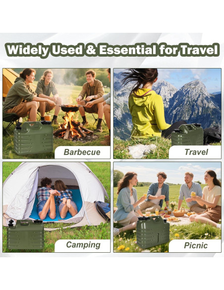 Contenedor de Agua Portátil REDCAMP 15L con Grifo - 2 Pack