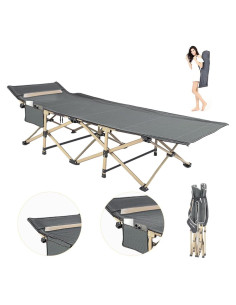 Cama de Camping Plegable Zenicham 200x80 cm Transpirable
