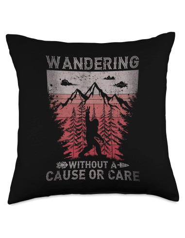 Cojín Cuadrado Bigfoot 45.72 cm Ropa de Senderista Sasquatch