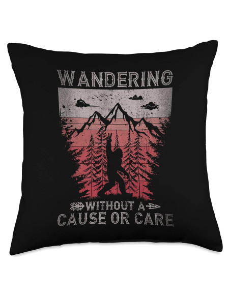 Cojín Cuadrado Bigfoot 45.72 cm Ropa de Senderista Sasquatch