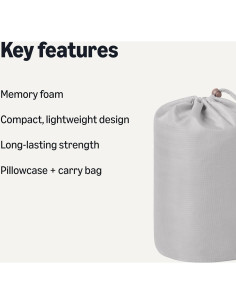 Cojín de Camping Amazon Basics 41.91x24.13x11.94 cm Gris 2