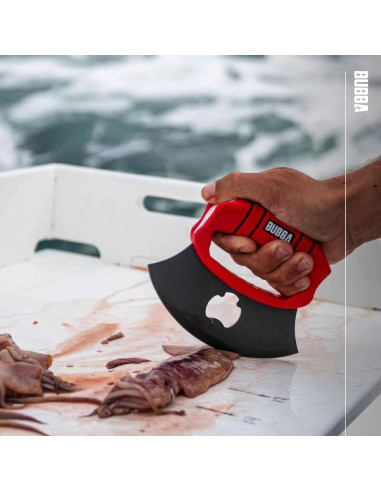 Cuchillo BUBBA ULU con mango antideslizante y funda roja