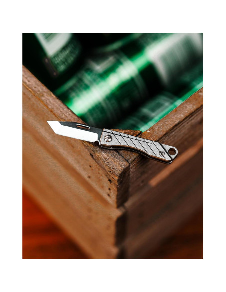 Cuchillo de bolsillo KeyUnity KK14 de titanio EDC 7.21 cm