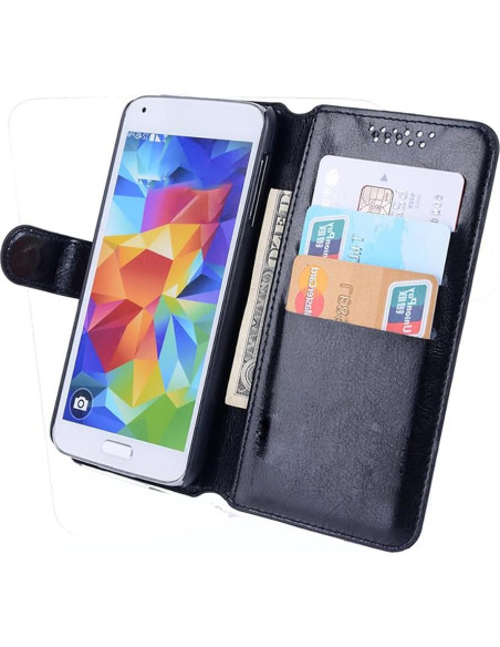 Funda Cartera Plegable Shitomua para Alcatel 1 - Negro Torre Funda Cartera Plegable Shitomua para Alcatel 1 - Negro Torre