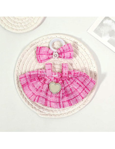 Conjunto de Ropa para Muñeca LABUBU Rosa 17cm - 2 Piezas 2