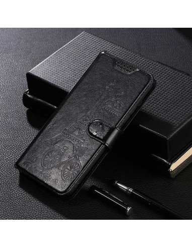 Funda Cartera Plegable Shitomua para Alcatel 1 - Negro Torre