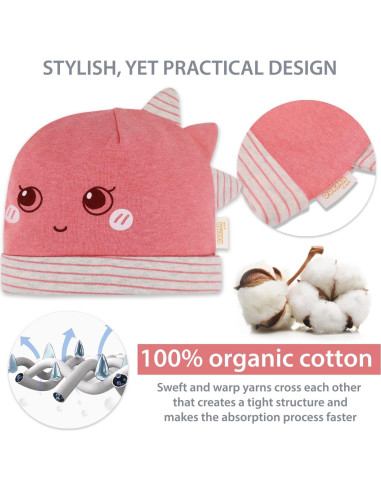 Sombrero de Algodón Orgánico DOKMA para Niños 0-6 meses