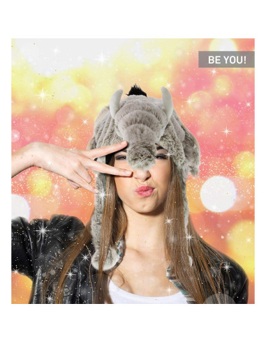 Sombrero de Peluche Elefante Gris DolliBu - Talla Única