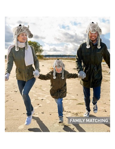 Sombrero de Peluche Elefante Gris DolliBu - Talla Única