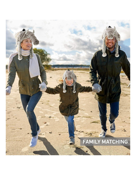 Sombrero de Peluche Elefante Gris DolliBu - Talla Única