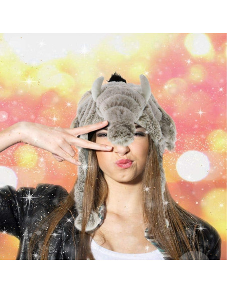 Sombrero de Peluche Elefante Gris DolliBu - Talla Única