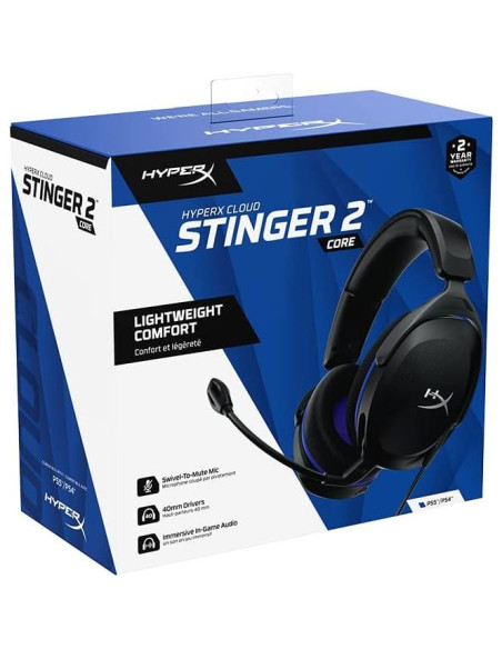 Auriculares Gaming HyperX Cloud Stinger 2 Core - PS, 40mm