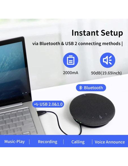 Altavoz y Micrófono de Conferencia DAIPU CLEAR10 Bluetooth 10m Altavoz y Micrófono de Conferencia DAIPU CLEAR10 Bluetooth 10m
