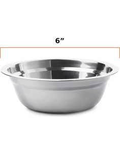 Juego de Cuencos de Acero Inoxidable Wealers 4 Piezas 15.24 cm 2