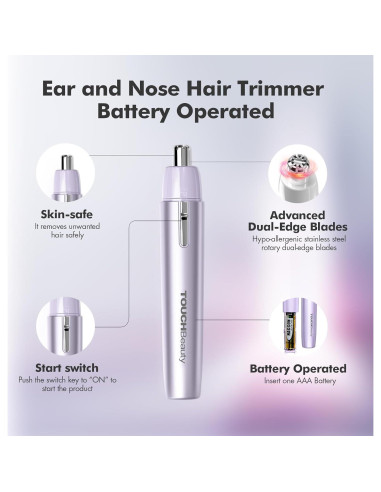 Recortador de Vello Nasal TOUCHBeauty para Mujeres Mini Indoloro