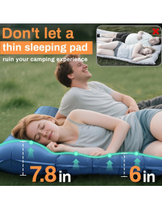 Colchón Inflable Doble Oramoose 15 cm con Almohada y Bomba 2