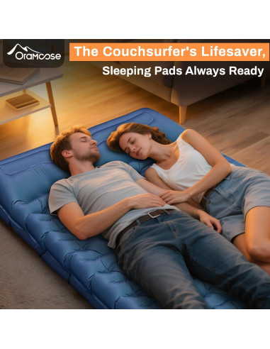 Colchón Inflable Doble Oramoose 15 cm con Almohada y Bomba