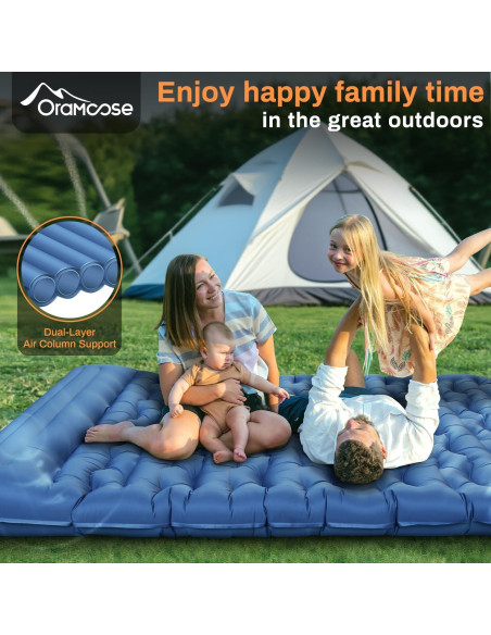 Colchón Inflable Doble Oramoose 15 cm con Almohada y Bomba