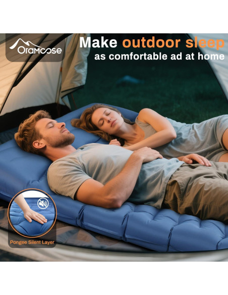 Colchón Inflable Doble Oramoose 15 cm con Almohada y Bomba