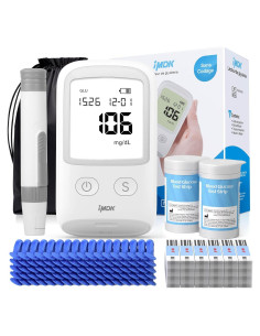 Kit de Monitor de Glucosa IMDK con 100 Tiras y 100 Lancetas