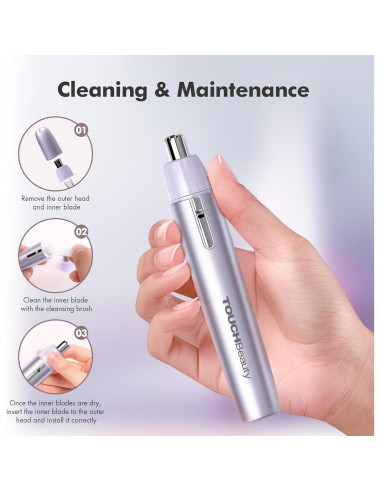 Recortador de Vello Nasal TOUCHBeauty para Mujeres Mini Indoloro