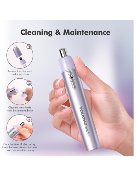 Recortador de Vello Nasal TOUCHBeauty para Mujeres Mini Indoloro Recortador de Vello Nasal TOUCHBeauty para Mujeres Mini Indoloro