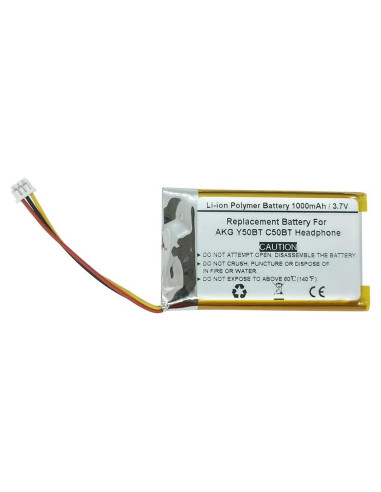 Batería de Reemplazo 1000mAh 3.7V para Auriculares AKG Y50BT