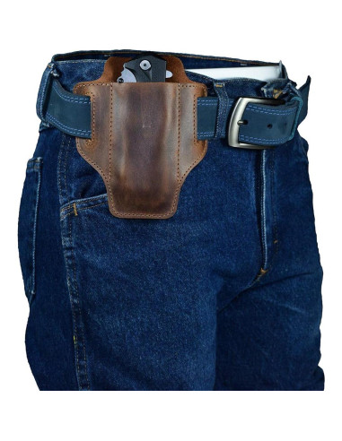 Funda de Cuchillo Táctica de Cuero Hide & Drink - Marrón Bourbon