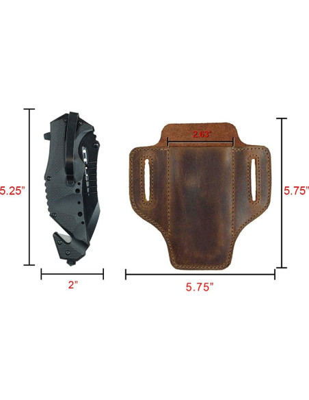 Funda de Cuchillo Táctica de Cuero Hide & Drink - Marrón Bourbon