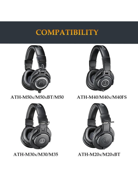 Almohadillas de Gel de Enfriamiento Ncnvnra para Auriculares Audio-Technica M50X