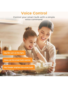 Bombilla Inteligente LED Refoss A19 E26 9W RGBWW 4 Unidades 2