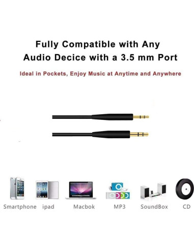 Cable de audio de reemplazo Mobo para auriculares Bose QC25 QC35