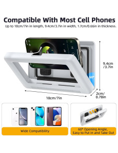 Soporte para Teléfono de Ducha Geyrut Impermeable Ajustable 2