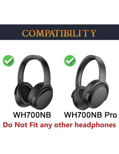 Almohadillas de Reemplazo SOULWIT para Auriculares Edifier WH700NB - Negro 2