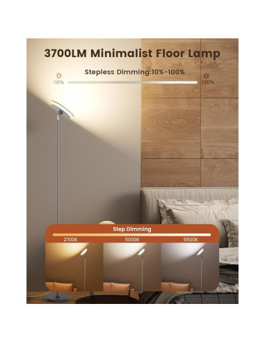 Lámpara de Pie LED ALEXPEX 42W RGB Control Remoto 3700LM