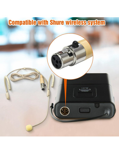 Auriculares con micrófono Akoree para cabeza, 2 paquetes, 1.5m