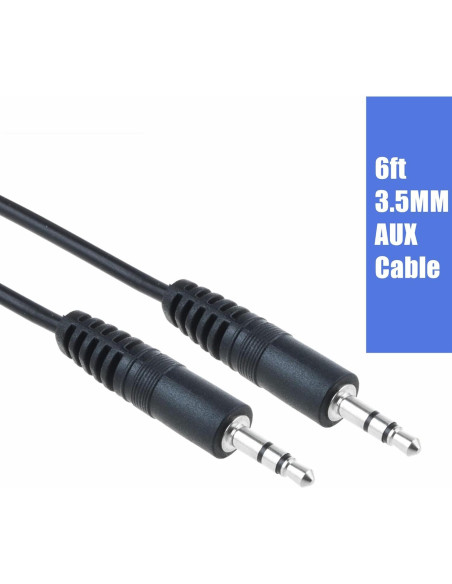 Cable de Audio AUX 1.83m CJP-Geek 3.5mm Negro para Auriculares