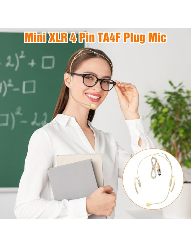 Auriculares con micrófono Akoree para cabeza, 2 paquetes, 1.5m